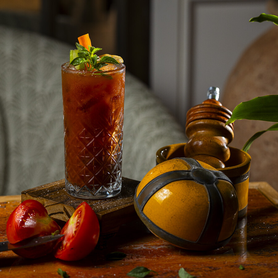 cocktail with tomato and piment