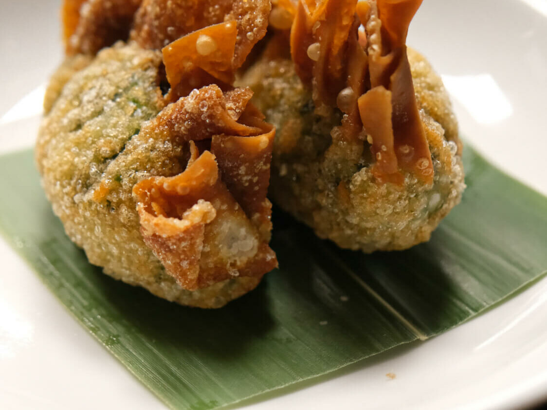 crispy asian bites banana leaf